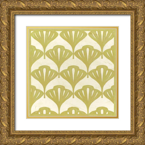 Cottage Leaves I Gold Ornate Wood Framed Art Print with Double Matting by Vess, June Erica