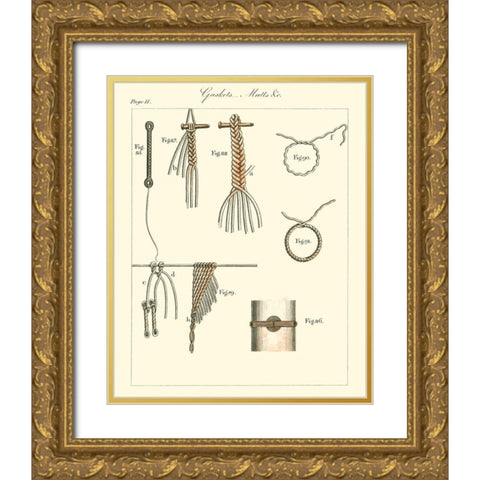 Nautical details III Gold Ornate Wood Framed Art Print with Double Matting by Unknown