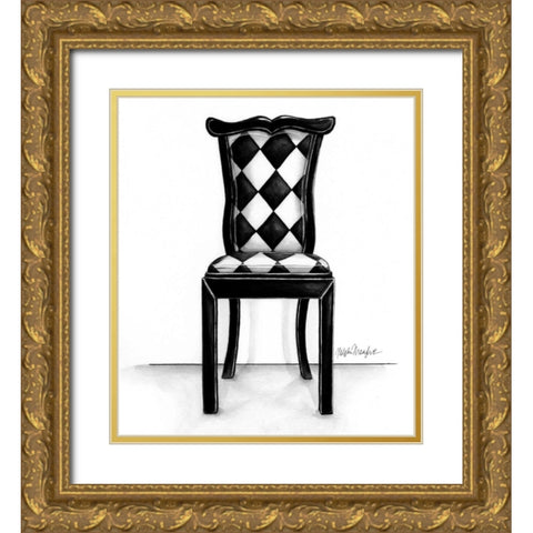 Designer Chair VII Gold Ornate Wood Framed Art Print with Double Matting by Meagher, Megan