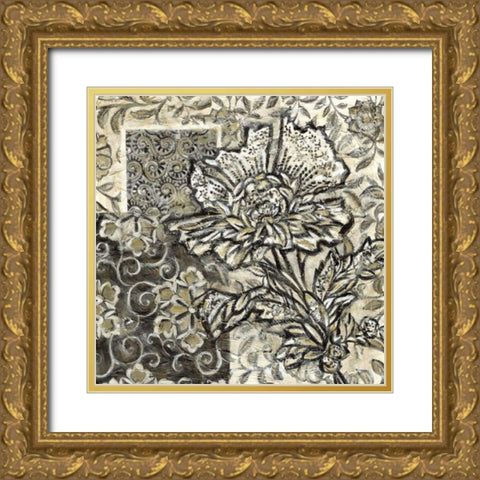 Printed Graphic Chintz III Gold Ornate Wood Framed Art Print with Double Matting by Zarris, Chariklia