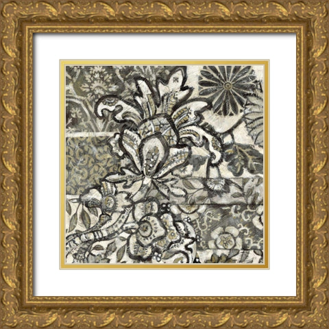 Printed Graphic Chintz IV Gold Ornate Wood Framed Art Print with Double Matting by Zarris, Chariklia