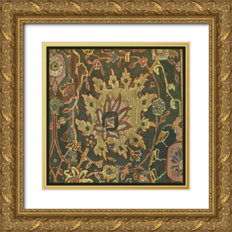 Persian Carpet I Gold Ornate Wood Framed Art Print with Double Matting by Vision Studio