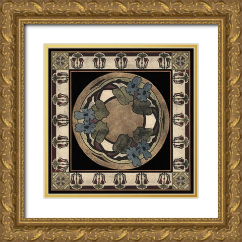 Arts and Crafts Motif I Gold Ornate Wood Framed Art Print with Double Matting by Vision Studio