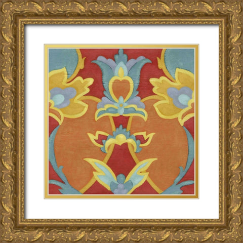Alhambra Pattern I Gold Ornate Wood Framed Art Print with Double Matting by Zarris, Chariklia