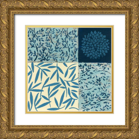 Natures Montage III Gold Ornate Wood Framed Art Print with Double Matting by Slocum, Nancy