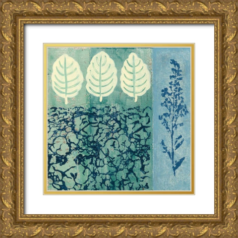 Natures Montage IV Gold Ornate Wood Framed Art Print with Double Matting by Slocum, Nancy