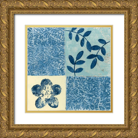Natures Montage V Gold Ornate Wood Framed Art Print with Double Matting by Slocum, Nancy