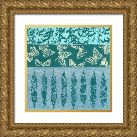 Natures Montage VI Gold Ornate Wood Framed Art Print with Double Matting by Slocum, Nancy