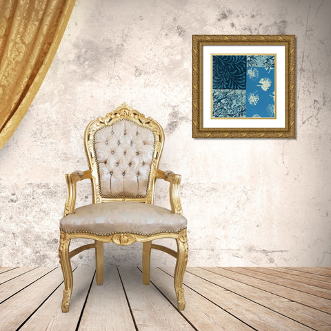 Natures Montage IX Gold Ornate Wood Framed Art Print with Double Matting by Slocum, Nancy