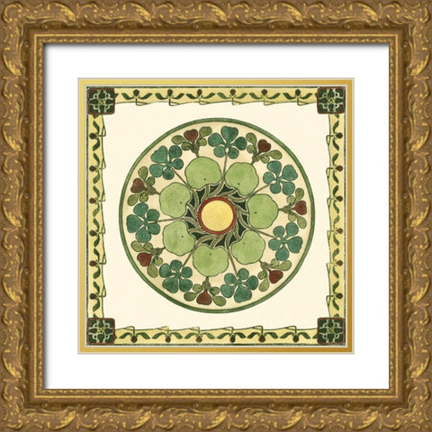 Arts and Crafts Plate II Gold Ornate Wood Framed Art Print with Double Matting by Vision Studio