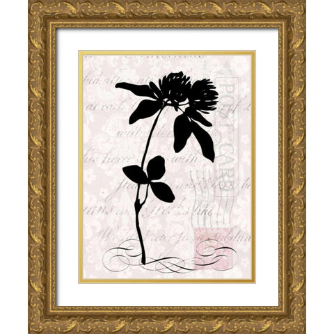 Small Postscript II Gold Ornate Wood Framed Art Print with Double Matting by Vision Studio