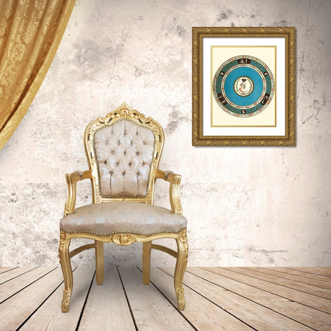 Sevres Porcelain IV Gold Ornate Wood Framed Art Print with Double Matting by Garnier