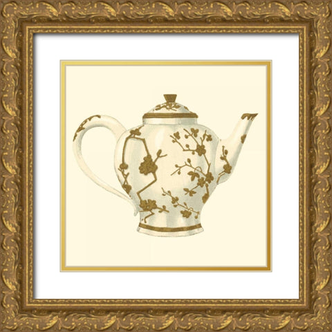 Sevres Porcelain V Gold Ornate Wood Framed Art Print with Double Matting by Garnier