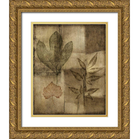 Custom Impressed on Patina II Gold Ornate Wood Framed Art Print with Double Matting by Slocum, Nancy