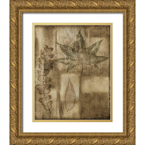 Custom Impressed on Patina III Gold Ornate Wood Framed Art Print with Double Matting by Slocum, Nancy