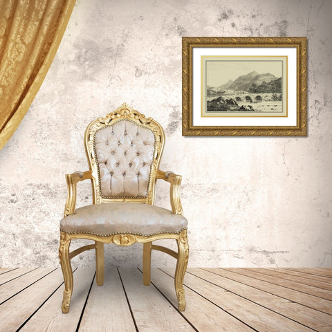 Idyllic Bridge III Gold Ornate Wood Framed Art Print with Double Matting by Wood, I.G.