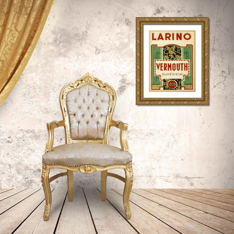Larino Vermouth Gold Ornate Wood Framed Art Print with Double Matting by Unknown