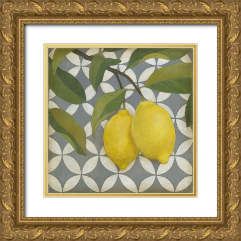Fruit and Pattern I Gold Ornate Wood Framed Art Print with Double Matting by Meagher, Megan
