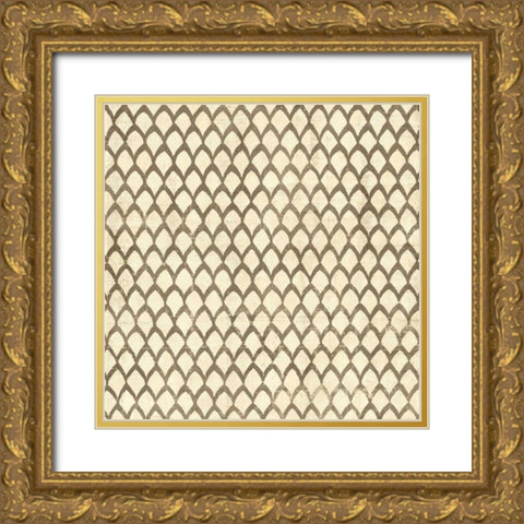 Ethnic Motif III Gold Ornate Wood Framed Art Print with Double Matting by Vision Studio