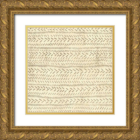 Ethnic Motif V Gold Ornate Wood Framed Art Print with Double Matting by Vision Studio