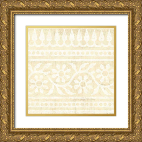 Ethnic Motif VIII Gold Ornate Wood Framed Art Print with Double Matting by Vision Studio