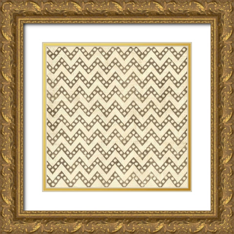 Ethnic Motif IX Gold Ornate Wood Framed Art Print with Double Matting by Vision Studio