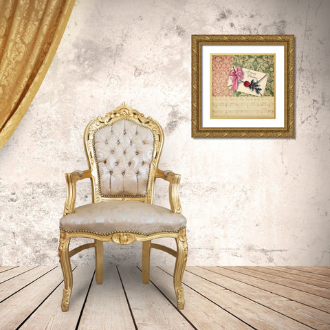 Victorian Christmas III Gold Ornate Wood Framed Art Print with Double Matting by Vision Studio