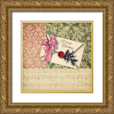 Victorian Christmas III Gold Ornate Wood Framed Art Print with Double Matting by Vision Studio