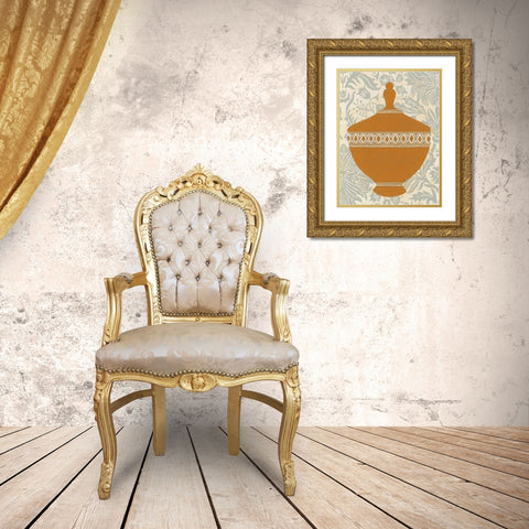 Pottery Patterns I Gold Ornate Wood Framed Art Print with Double Matting by Vess, June Erica