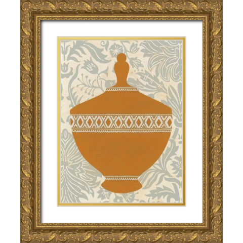 Pottery Patterns I Gold Ornate Wood Framed Art Print with Double Matting by Vess, June Erica