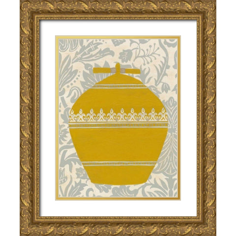 Pottery Patterns II Gold Ornate Wood Framed Art Print with Double Matting by Vess, June Erica