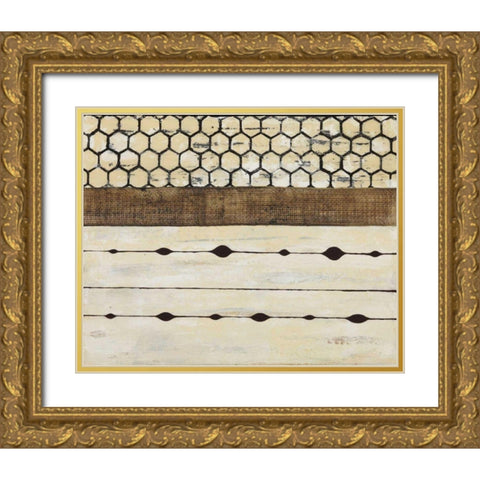 Dazzle I Gold Ornate Wood Framed Art Print with Double Matting by Avondet, Natalie
