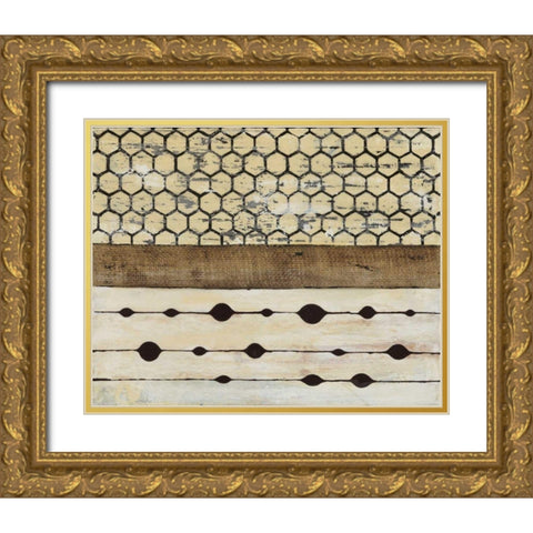 Dazzle II Gold Ornate Wood Framed Art Print with Double Matting by Avondet, Natalie