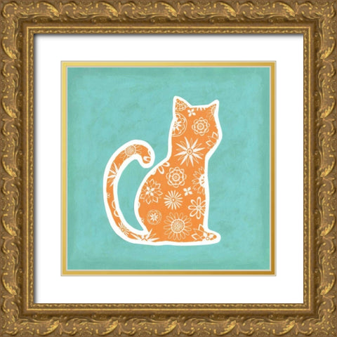 Animal Prints II Gold Ornate Wood Framed Art Print with Double Matting by Meagher, Megan
