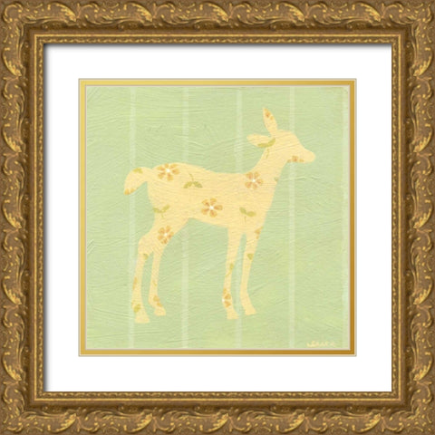 Cottage Cuties I Gold Ornate Wood Framed Art Print with Double Matting by Vess, June Erica