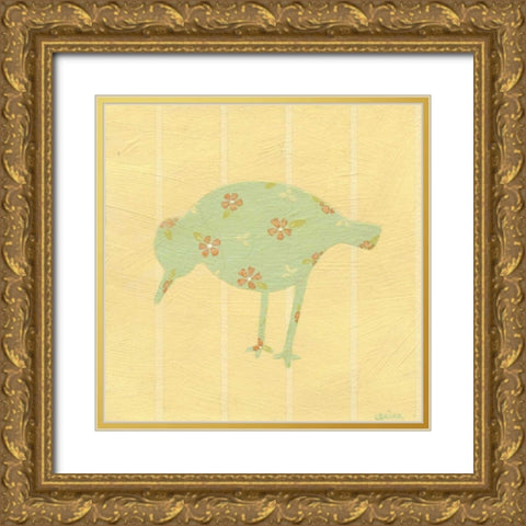Cottage Cuties III Gold Ornate Wood Framed Art Print with Double Matting by Vess, June Erica