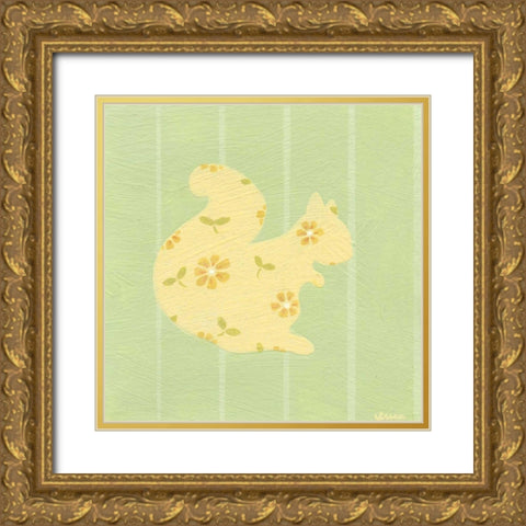 Cottage Cuties IV Gold Ornate Wood Framed Art Print with Double Matting by Vess, June Erica