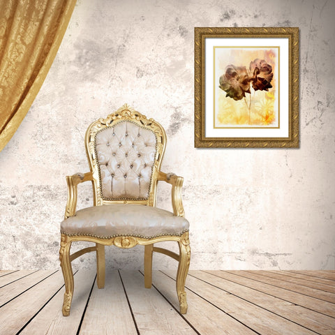 Brocade Garden I Gold Ornate Wood Framed Art Print with Double Matting by Burghardt, James