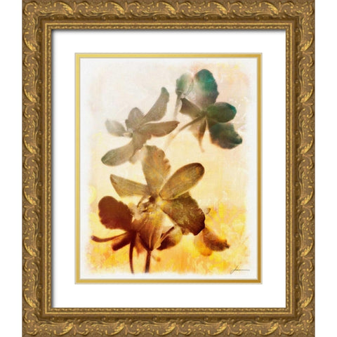 Brocade Garden III Gold Ornate Wood Framed Art Print with Double Matting by Burghardt, James
