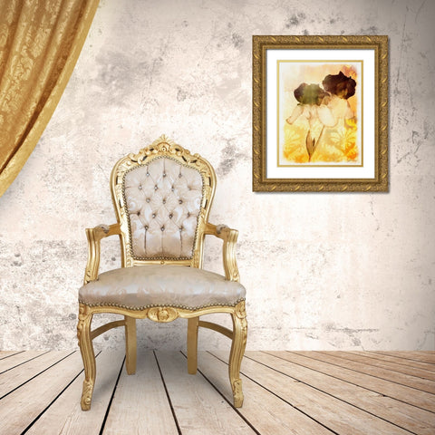Brocade Garden IV Gold Ornate Wood Framed Art Print with Double Matting by Burghardt, James