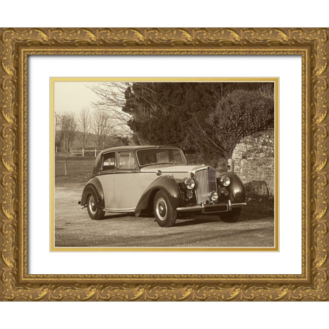 Vintage Cars III Gold Ornate Wood Framed Art Print with Double Matting by Vision Studio