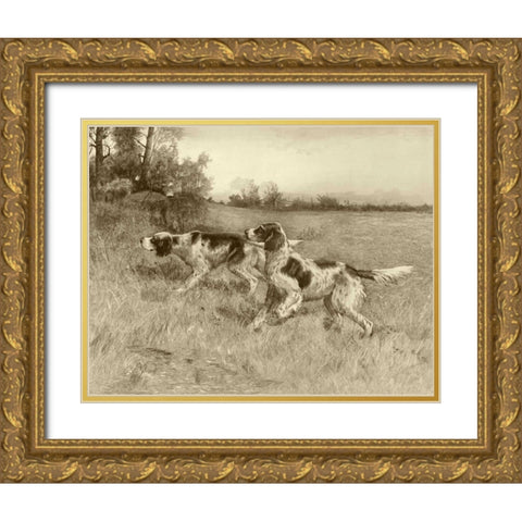 A Thrilling Moment Gold Ornate Wood Framed Art Print with Double Matting by Osthaus, E.H.