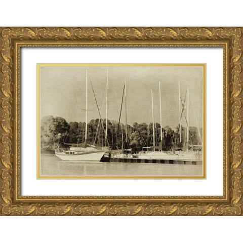 Waiting to Sail II Gold Ornate Wood Framed Art Print with Double Matting by Head, Danny