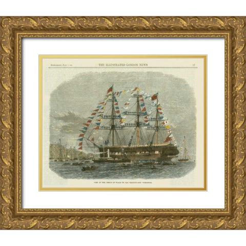 Antique Clipper Ship I Gold Ornate Wood Framed Art Print with Double Matting by Vision Studio