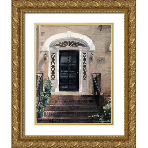 Robinson Street Gold Ornate Wood Framed Art Print with Double Matting by Meagher, Megan