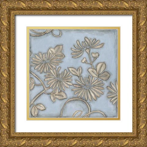 Silver Filigree IV Gold Ornate Wood Framed Art Print with Double Matting by Meagher, Megan