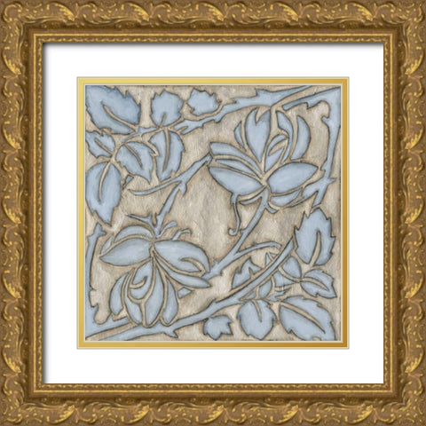 Silver Filigree IX Gold Ornate Wood Framed Art Print with Double Matting by Meagher, Megan