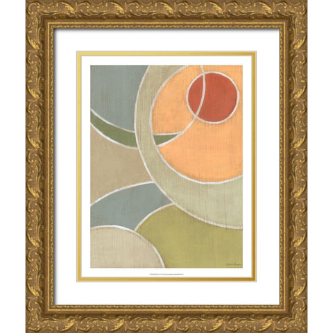 Muted Novas I Gold Ornate Wood Framed Art Print with Double Matting by Lam, Vanna