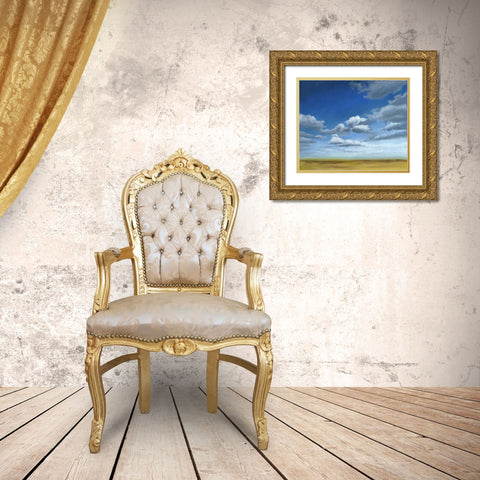 Big Sky II Gold Ornate Wood Framed Art Print with Double Matting by Meagher, Megan