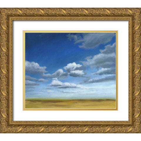 Big Sky II Gold Ornate Wood Framed Art Print with Double Matting by Meagher, Megan